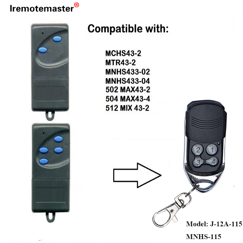 502 MAX43-2 အတွက်၊ 504 MAX43-4 အစားထိုးအဝေးထိန်း 433.92mhz Garage Door Remote Control