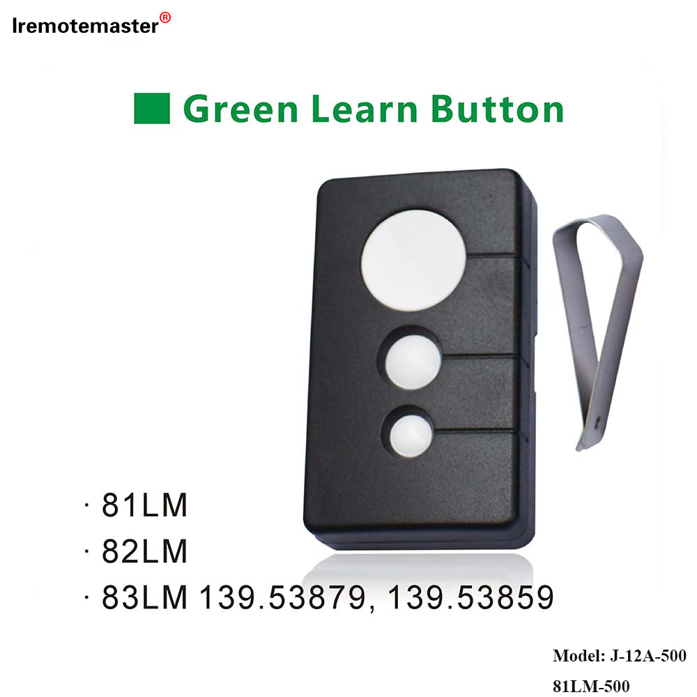 81LM 82LM 83LM အတွက် Green Learn Button 390MHz Garage Door Remote Opener