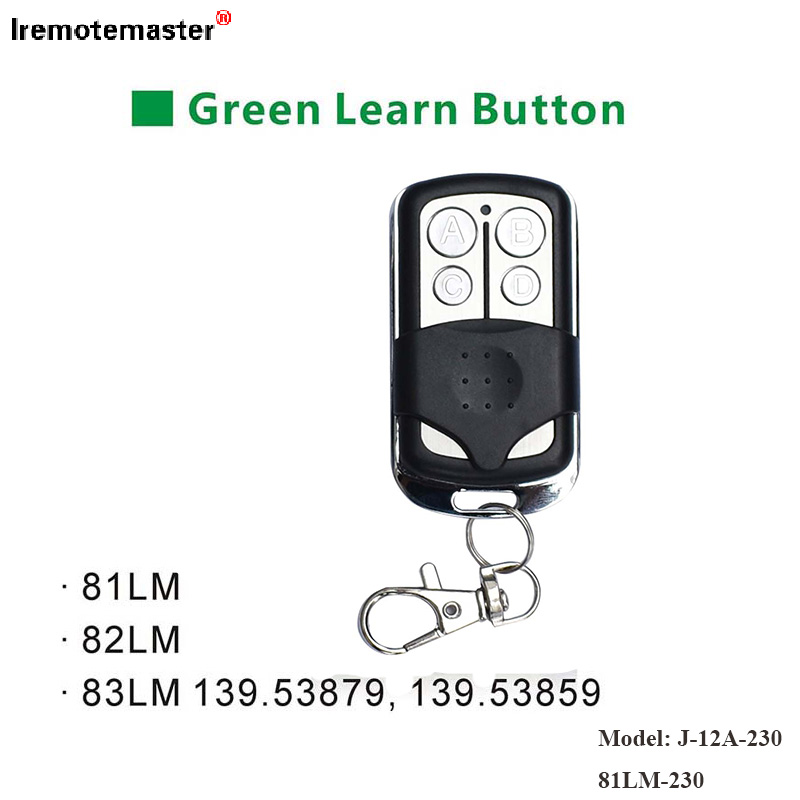 81LM 82LM 83LM အတွက် Green Learn Button 390MHz Gate Door Remote Transmitter