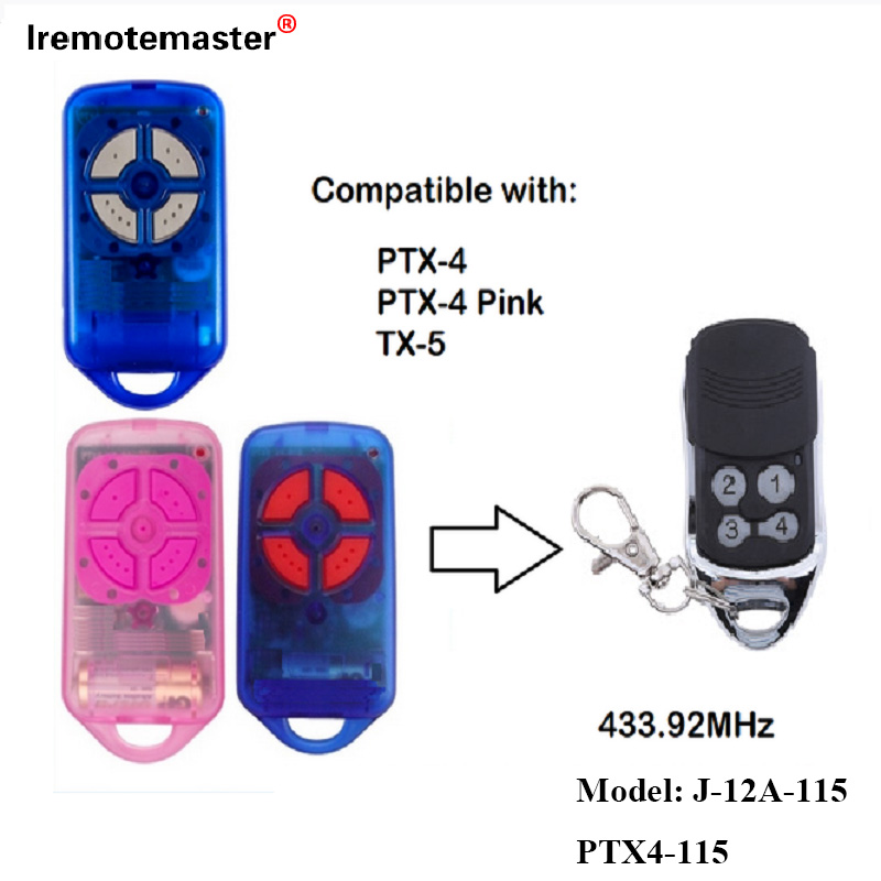 PTX4 433.92 MHz Gate Garage Door Remote Control Rolling Code အတွက်